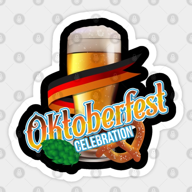 Oktoberfest Celebration Shirt Beer Glass Gift T Shirt Tee Sticker by creative